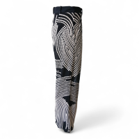 Calça Cris Barros Preta com Bordado Branco e Transparência - 38