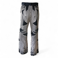 Calça Cris Barros Preta com Bordado Branco e Transparência - 38