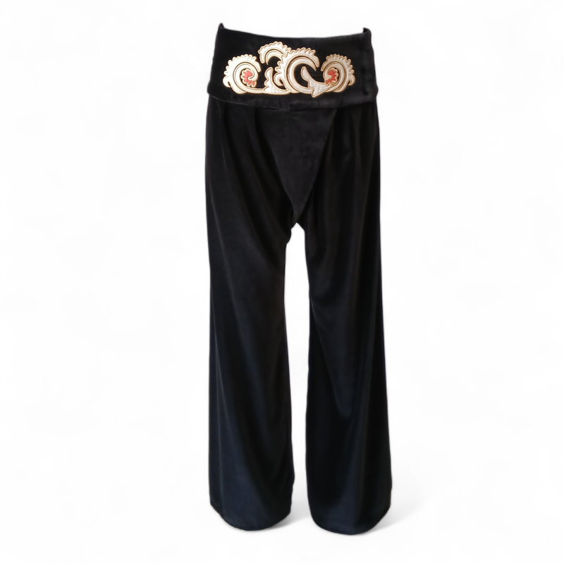 Calça Cris Barros Veludo Preta-36