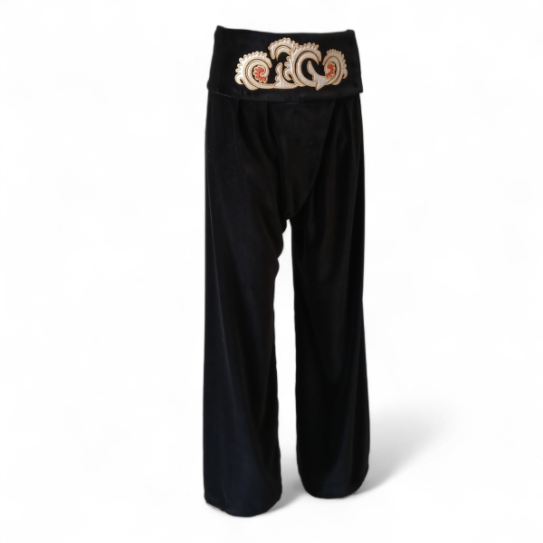 Calça Cris Barros Veludo Preta-36