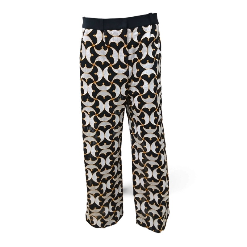 Calça Cris Barros Tule Bordada - 40 