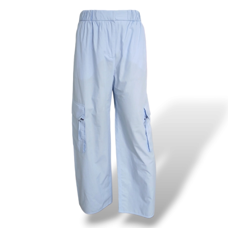 Calça Cris Barros Tecido Azul - 38