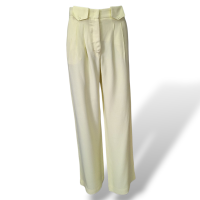 Calça Cris Barros Alfaiataria Amarela Clara-36 Calça Cris Barros Alfaiataria Amarela Clara-36