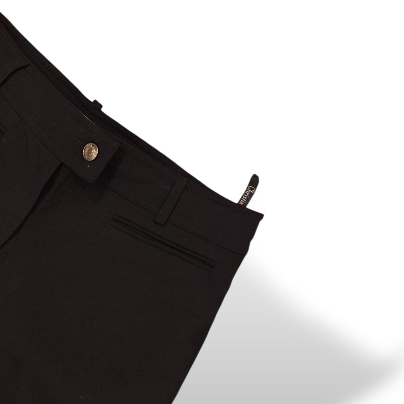Calça Christian Dior Preta com Detalhe na Lateral - 38 Calça Christian Dior Preta com Detalhe na Lateral - 38
