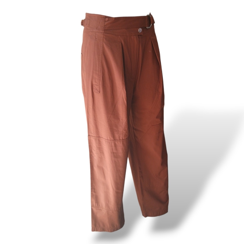 Calça Hermès Tecido Marrom - 36