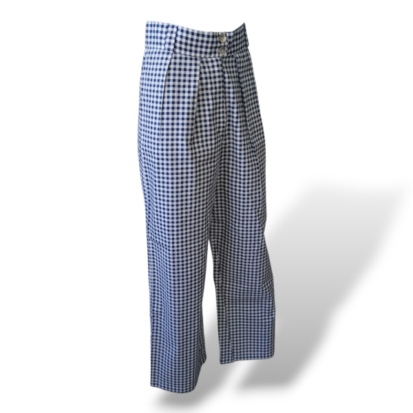 Calça Maria De La Orden Xadrez Azul - P 