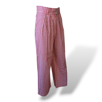 Calça Maria De La Orden Xadrez Vermelha - M Calça Maria De La Orden Xadrez Vermelha - M