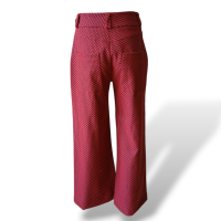 Calça Mixed Pantalona Jacquard Vermelho-36