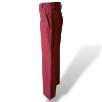 Calça Mixed Pantalona Jacquard Vermelho-36