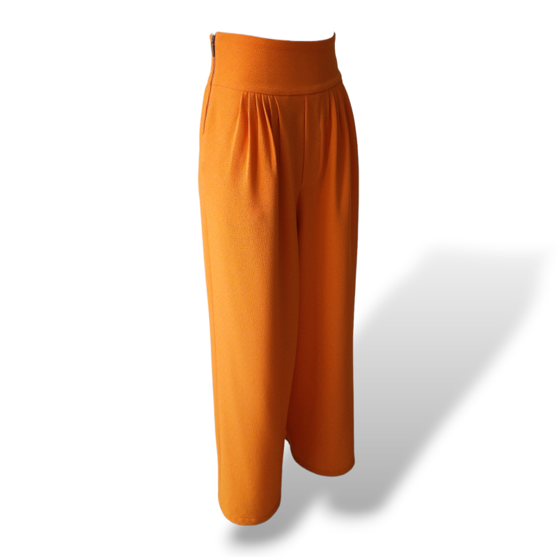 Calça Paula Raia Tecido Laranja - 36