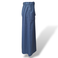Calça Paula Raia Azul com Elástico na Cintura-36 Calça Paula Raia Azul com Elástico na Cintura-36