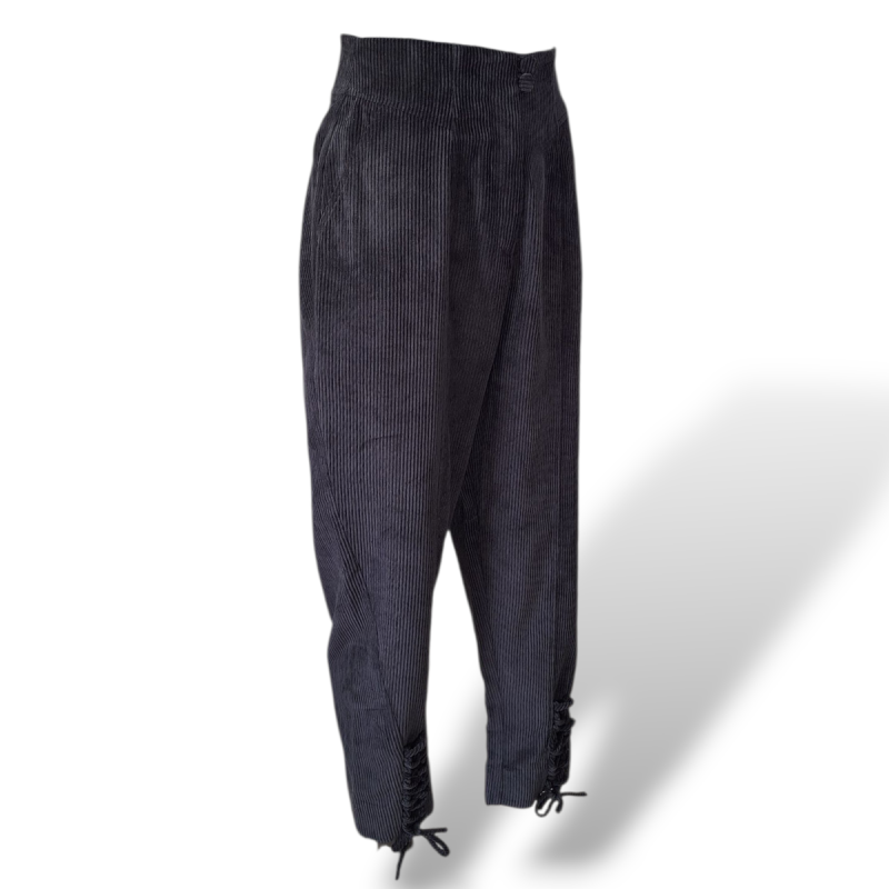 Calça Paula Raia em Veludo Cotelê Preto-36 Calça Paula Raia em Veludo Cotelê Preto-36