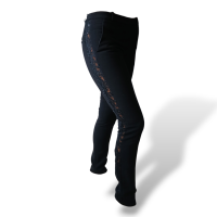 Calça Emílio Pucci Preta Bordada na Lateral-38