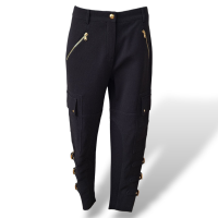 Calça Emilio Pucci Preta com Detalhes Dourados-36