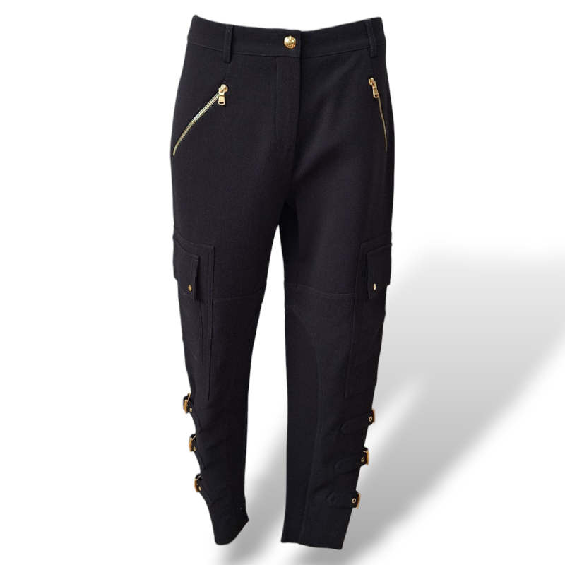 Calça Emilio Pucci Preta com Detalhes Dourados-36