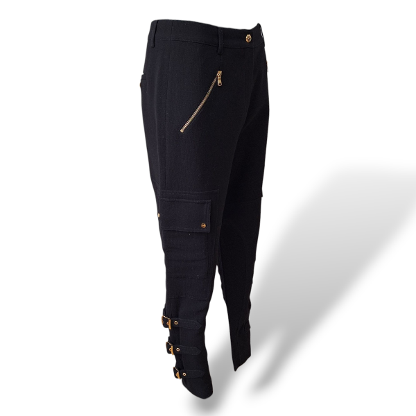 Calça Emilio Pucci Preta com Detalhes Dourados-36