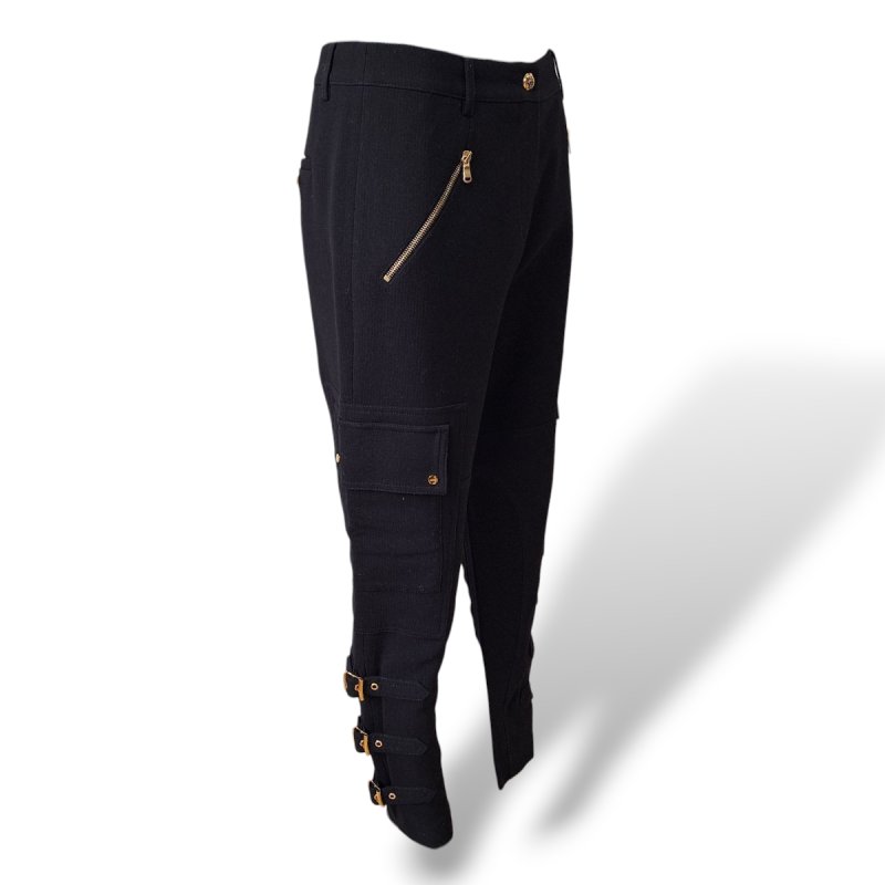 Calça Emilio Pucci Preta com Detalhes Dourados-36