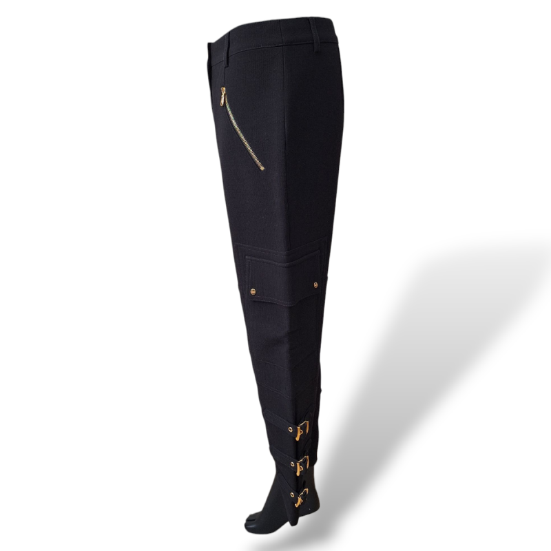 Calça Emilio Pucci Preta com Detalhes Dourados-36