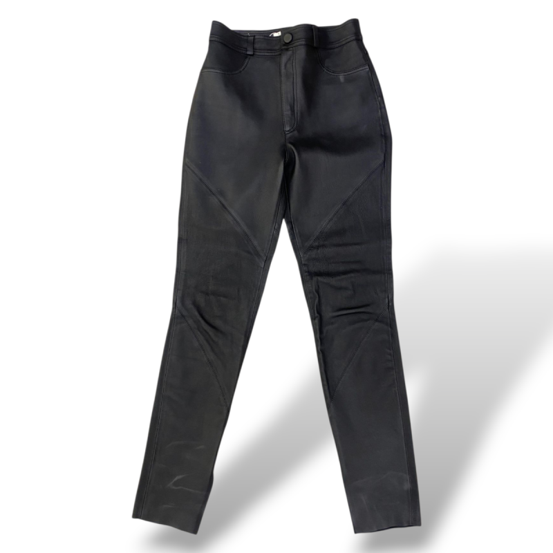 Calça NK Store de Couro Preta -38 Calça NK Store de Couro Preta -38