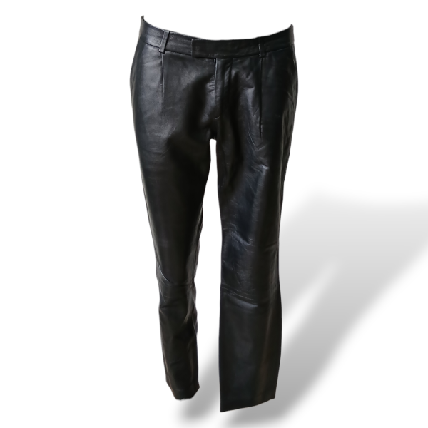 Calça Red Valentino de Couro Preta-40