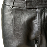 Calça Red Valentino de Couro Preta-40