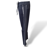 Calça Valentino Marinho com Pesponto Branco-38 Calça Valentino Marinho com Pesponto Branco-38