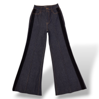 Calça Jeans Zimmermann com Detalhe Veludo - 38