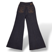 Calça Jeans Zimmermann com Detalhe Veludo - 38
