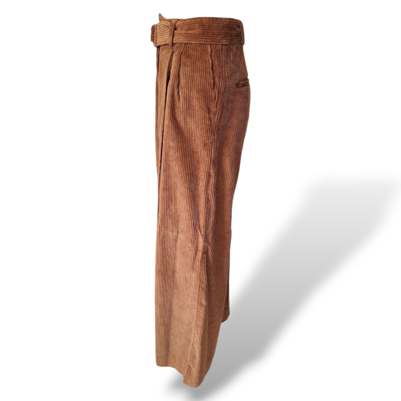 Calça Ulla Johnson de Veludo Cotelê Marrom-P Calça Ulla Johnson de Veludo Cotelê Marrom-P