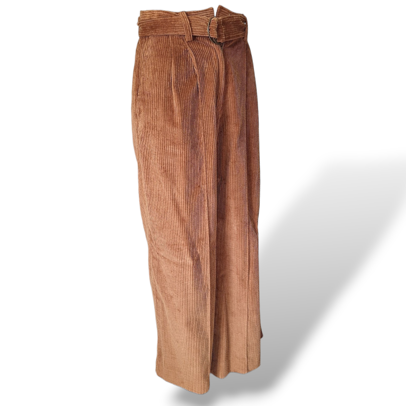 Calça Ulla Johnson de Veludo Cotelê Marrom-P Calça Ulla Johnson de Veludo Cotelê Marrom-P