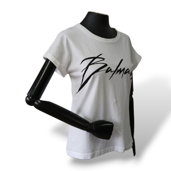 Camiseta Balmain Tecido Branco - P 