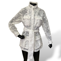 Camisa Compagnia Italiana Rendada Branca-M Camisa Compagnia Italiana Rendada Branca-M
