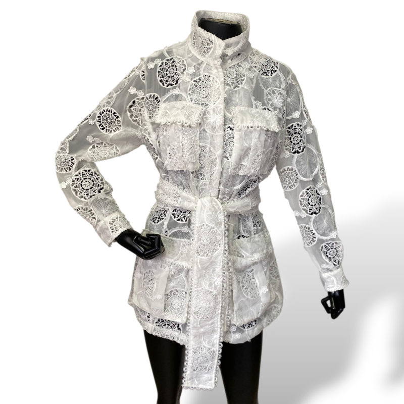 Camisa Compagnia Italiana Rendada Branca-M Camisa Compagnia Italiana Rendada Branca-M