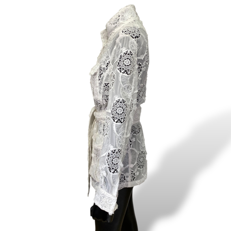 Camisa Compagnia Italiana Rendada Branca-M