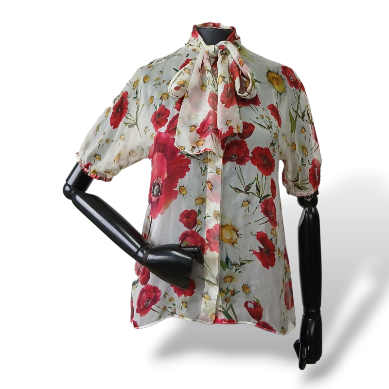 Camisa Dolce &amp; Gabbana Off White Florida - 36