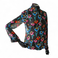 Camisa Emporio Armani de Crepe de Seda Estampada-38