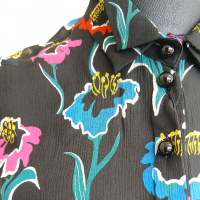 Camisa Emporio Armani de Crepe de Seda Estampada-38