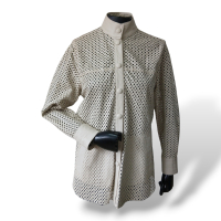 Camisa Lica Melzer em Couro Off White - 34 Camisa Lica Melzer em Couro Off White - 34
