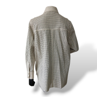 Camisa Lica Melzer em Couro Off White - 34 Camisa Lica Melzer em Couro Off White - 34
