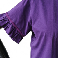 Camiseta NK Store Roxa Babados Manga-M