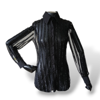 Camisa Patricia Bonaldi Bordada Preta - 38