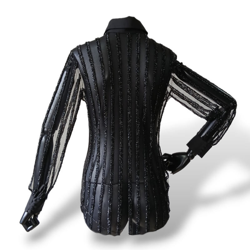 Camisa Patricia Bonaldi Bordada Preta - 38