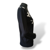 Cardigan Sandro Barros Bordado Preto - 38 Cardigan Sandro Barros Bordado Preto - 38