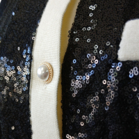 Cardigan Talbots P&B Paetê - M Cardigan Talbots P&B Paetê - M