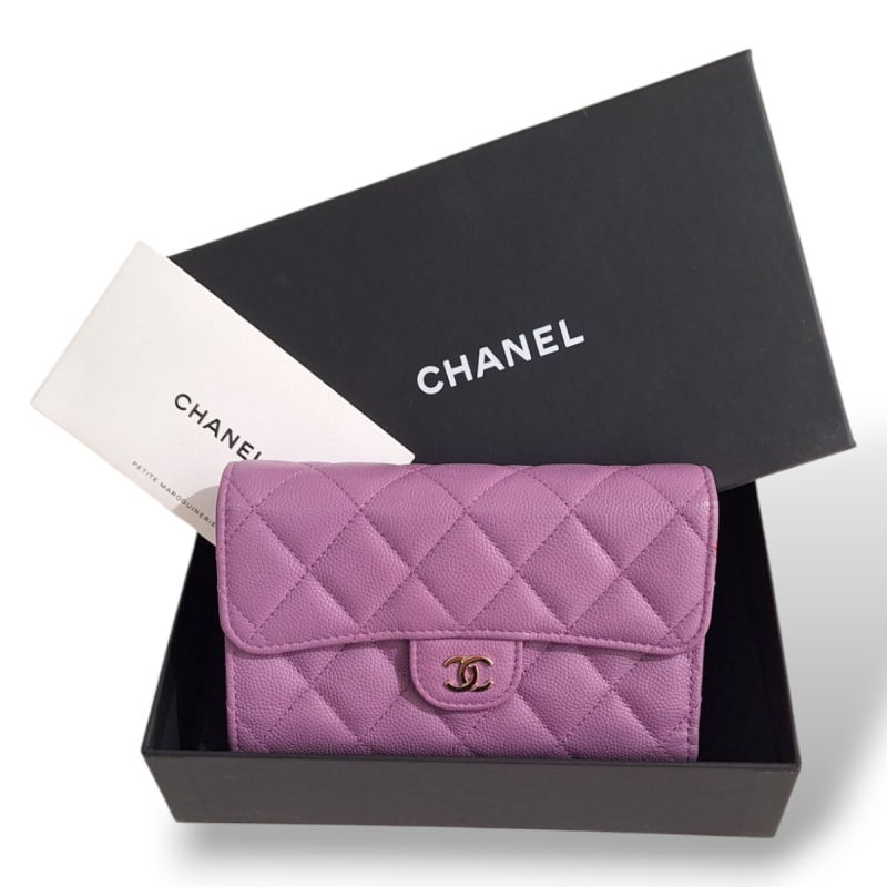 Carteira Chanel Lilás  Carteira Chanel Lilás