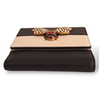 Carteira Gucci Queen Margareth Preta e Branca 