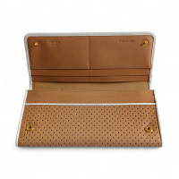 Carteira Prada Caramelo com Debrum Branco