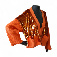 Casaco Bobô Laranja com Paetê - M