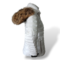 Casaco Bogner Branco com Gola de Pelo-P