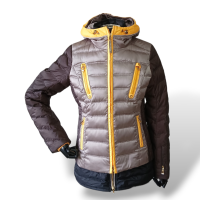 Casaco Bogner Marrom, Cinza e Amarelo-PP